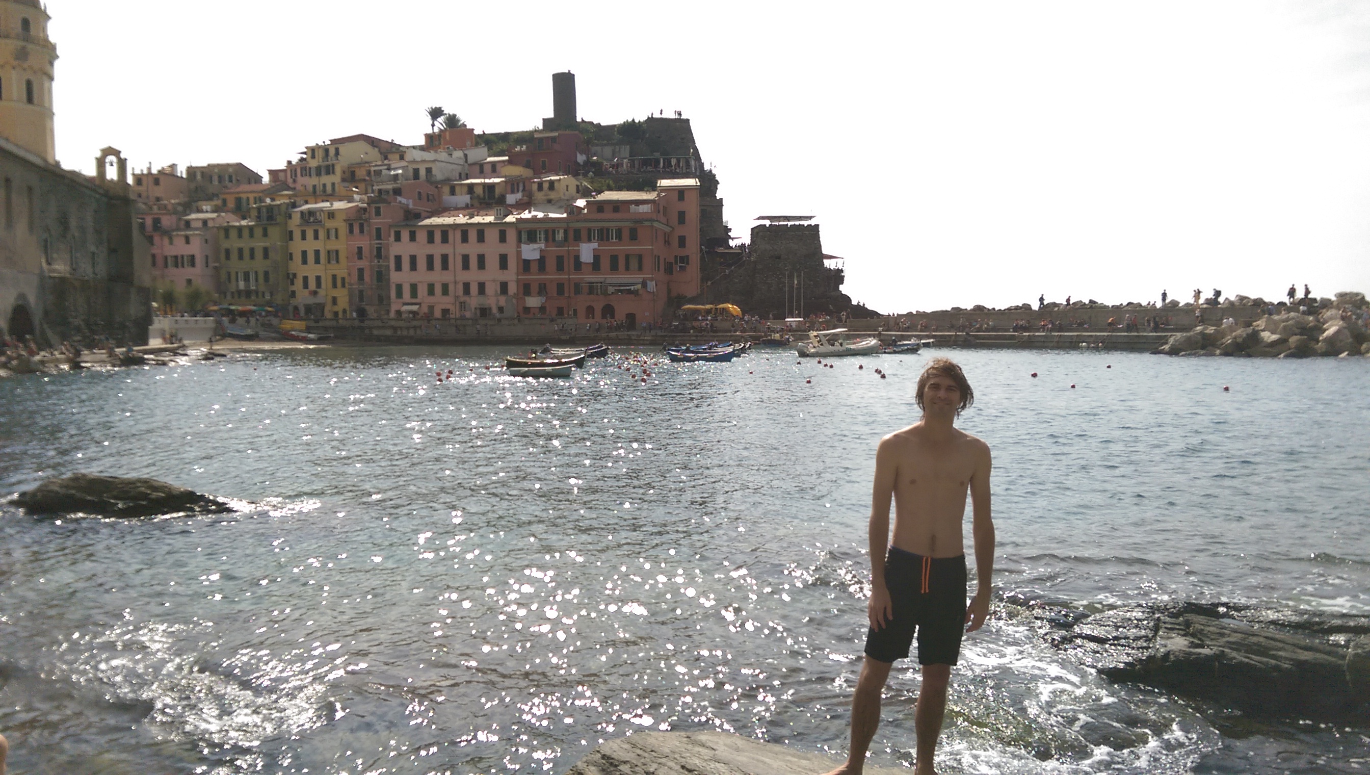 Swimming in Vernazza, Cinque Terre, Italy